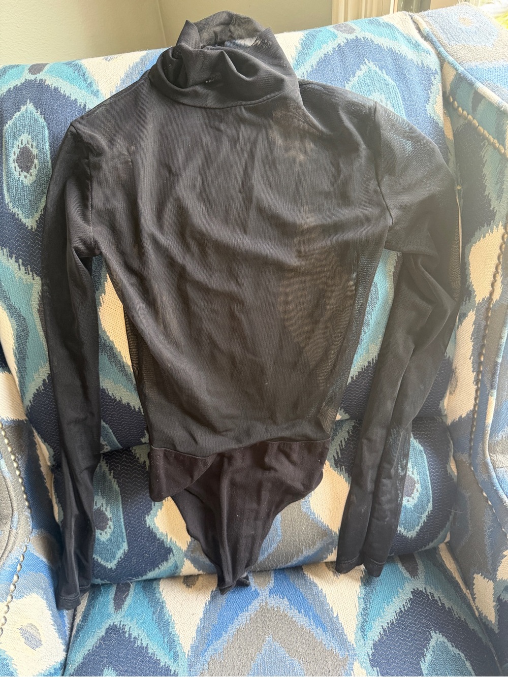 Forever 21 Black Long-Sleeve Turtleneck Bodysuit